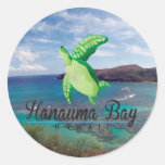 Hanauma Bay Hawaii Turtle Round Sticker