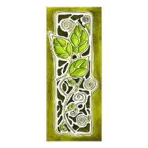 Hand Carved Leaves in Green Photo Print