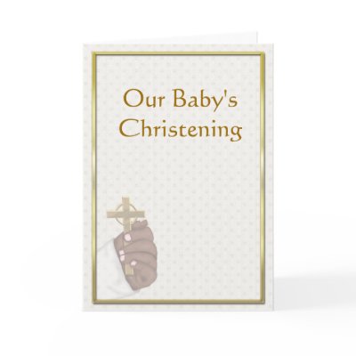 elegant christening invitation