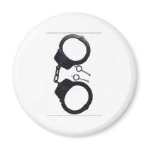 Hand cuffs refrigerator magnet