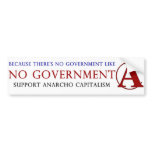 Hand Drawn Anarcho Captalist -Capitalism + Anarchy Bumper Sticker