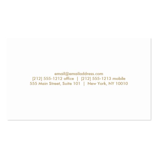 HAND-DRAWN CAKE LOGO IN GOLD II FOR BAKERY or CHEF Business Card Template (back side)