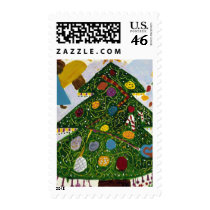 Hand Drawn Christmas Tree postage