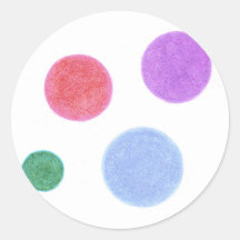 Hand-drawn Color Dots Round Stickers