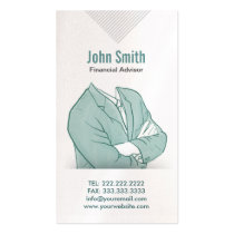 Hand Drawn Financial Advisor Business Card