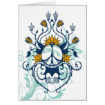 Hand Drawn Organic Peace Greeting Card cards
