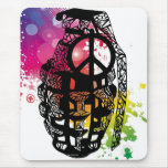 Hand Drawn : Peace Grenade Mouse Pad mousepads