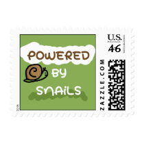 Hand-drawn Powered By Snails Stamps