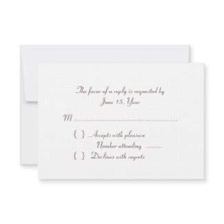 Hand drawn rose RSVP card pink invitation