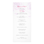 Hand drawn roses wedding program purple rack card