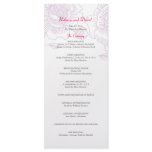 Hand drawn roses wedding program purple rack card