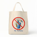 Hand Drawn Sign: No Perfume bags