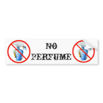 Hand Drawn Sign: No Perfume bumper stickers