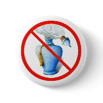 Hand Drawn Sign: No Perfume buttons