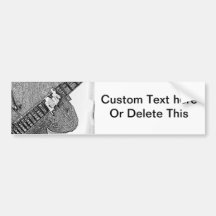 Hand fretting guitar bw sketch bumper stickers