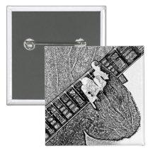 Hand fretting guitar bw sketch buttons