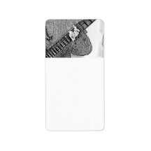 Hand fretting guitar bw sketch custom address label