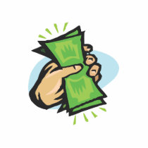 Hand Full of cash Acrylic Cut Out