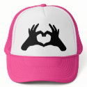 hand heart hat by Lizzadactyl hand heart hat