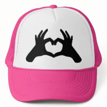 hand heart hat by Lizzadactyl hand heart hat