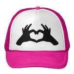 hand heart hat