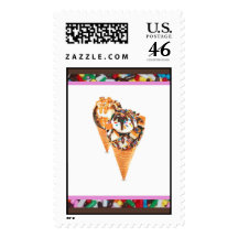 Hand Held Sundae Postage Stamps