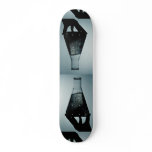 Hand holding an attractive laboratory beaker skate board decks
