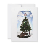 Hand Holding Christmas Tree Beach Sky Ocean Personalized Invites