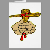 Hand Holding Cross of Jesus Christ cards