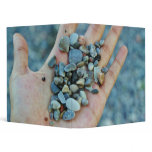 Hand Holding Some Pebbles 3 Ring Binder