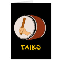 Hand Holding Stick Taiko Drum Japanese Drumming Greeting Card