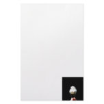 Hand holding white rose bud black background custom stationery