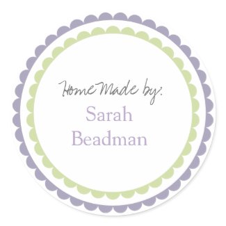 Hand Home Custom Made Name Label Sticker sticker