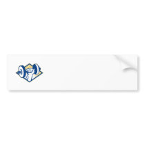 Hand Lifting Dumbbell Retro Bumper Sticker