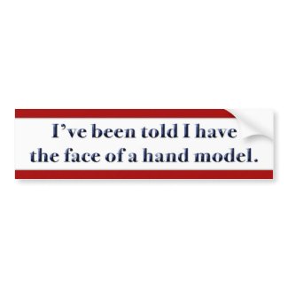 Hand Model bumpersticker