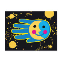 Hand Moon Postcard
