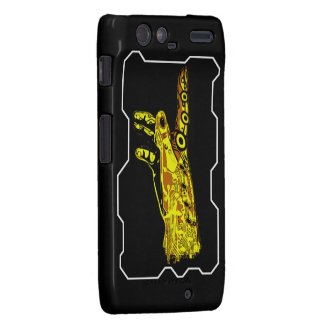 Hand of a Cyborg God (Yellow) Motorola Droid RAZR Cases