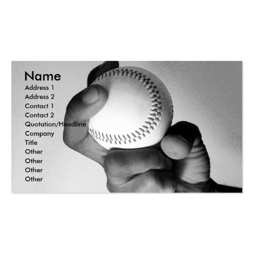 Hand of an Athlete Business Card Templates