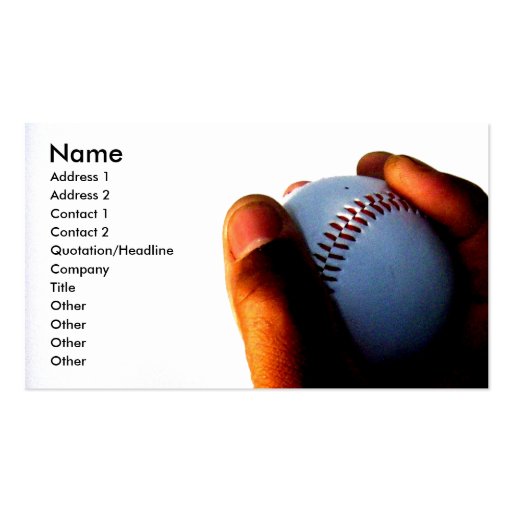 Hand of an Athlete Business Cards (front side)