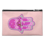 Hand of Fatima Hamsa good fortune pink Travel Accessories Bag