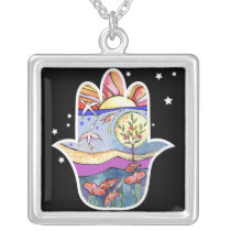 Hand of God Bat Mitzvah Hemsa Gift Necklace