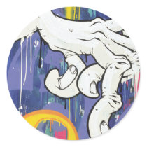 Hand of God Round Stickers