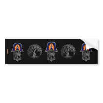 Hand of Hamsa feat: Tree of Life 2 Bumper Stickers