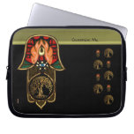 Hand of Hamsa feat: Tree of Life Laptop Sleeves