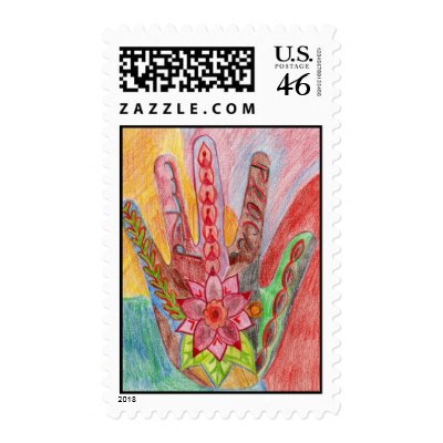 Hand of Peace Postage Stamps by swirlz1