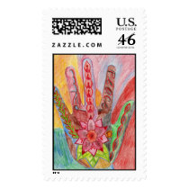 Hand of Peace Postage Stamps