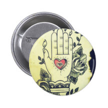"Hand Of Wisdom" Pinback Buttons
