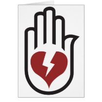 Hand On Heart - Emo Alternative Grunge Rock Punk cards by RAWRoutloud Hand On Heart - Emo Alternative Grunge Rock Punk cards