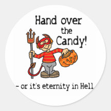 Hand over the Candy Halloween Stickers