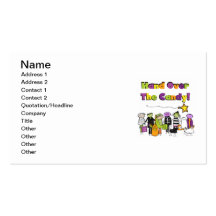 Hand Over the Candy Halloween Tshirts and Gifts Business Cards